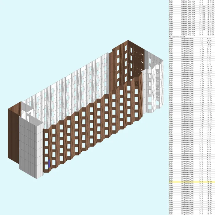Rendering of the metal panels for Tahanan Supportive Housing in San Francisco.