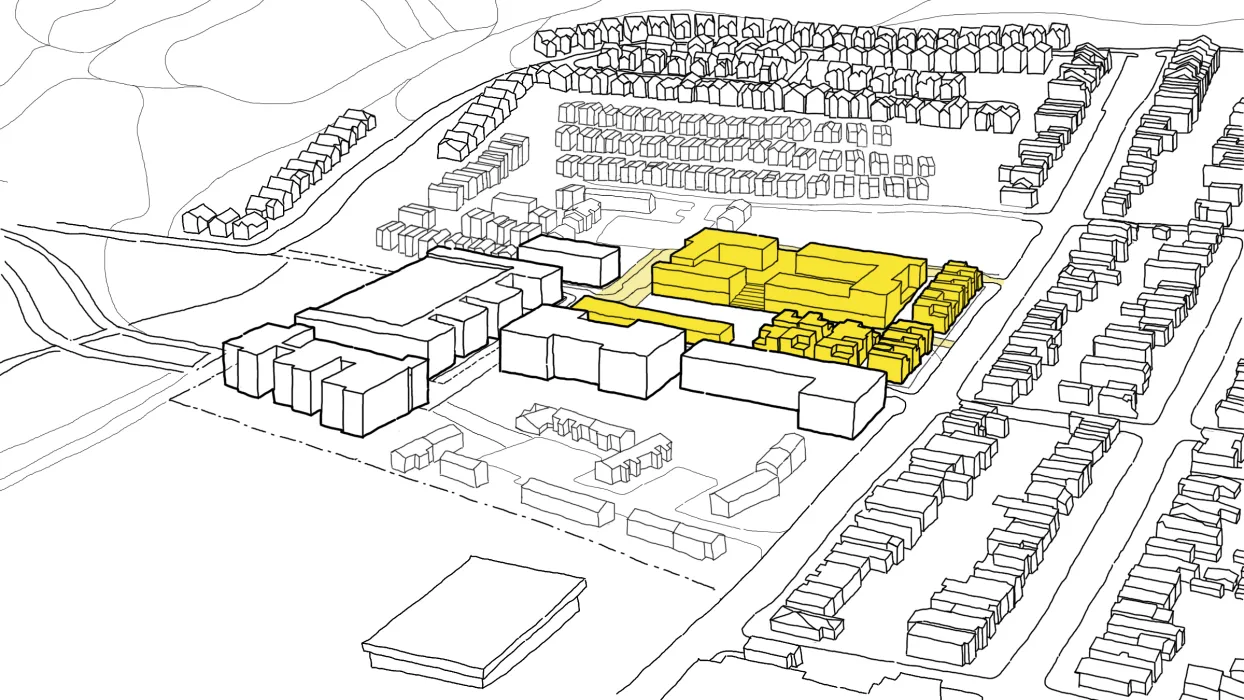 Diagram of planned Phase 3 Housing Midway Village Framework Plan in Daly City, Ca.