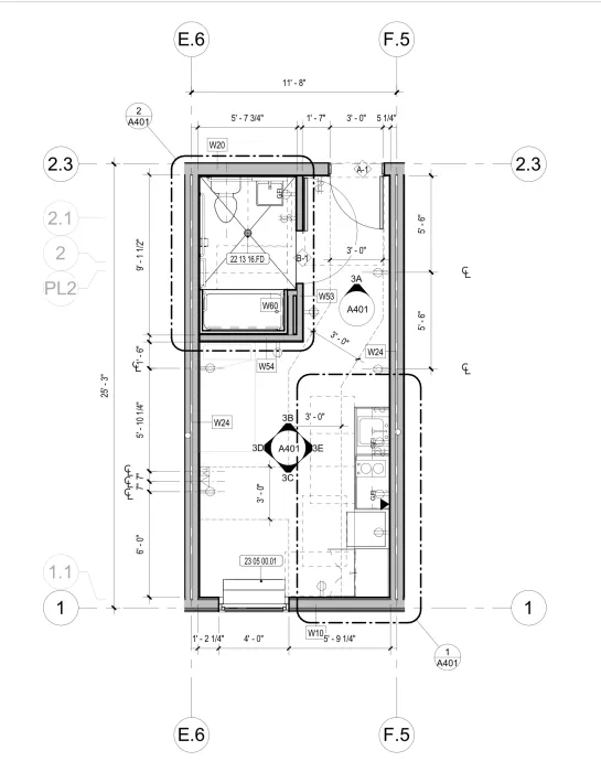 Diagram of a typical unit CD plan for Jazzie Collins in San Francisco.