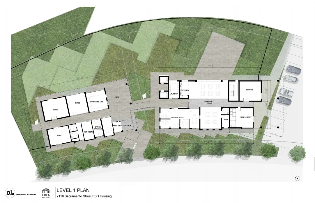 Site plan for Blue Oak Landing in Vallejo, California.