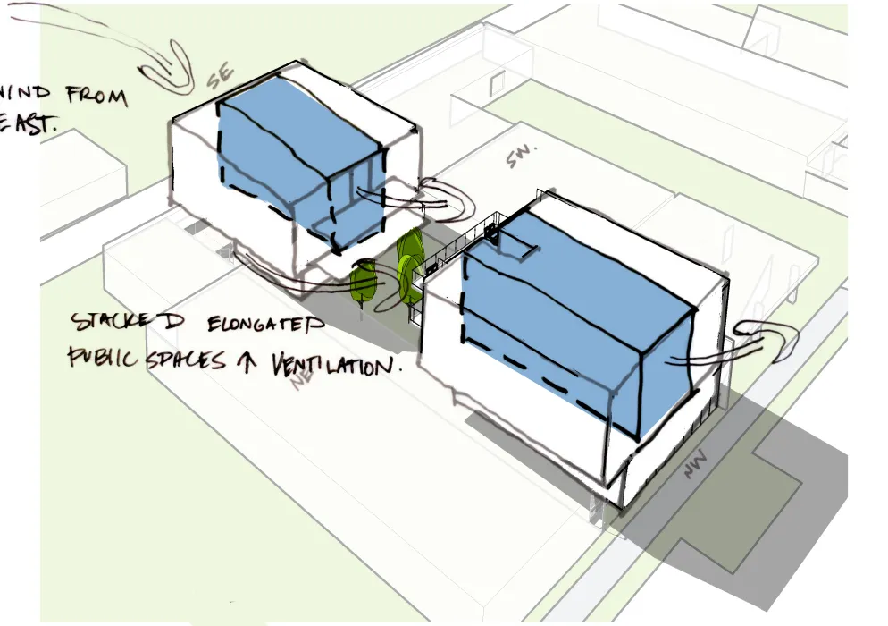 Vent diagram sketch for 2323 2nd Avenue South in Birmingham, Alabama.