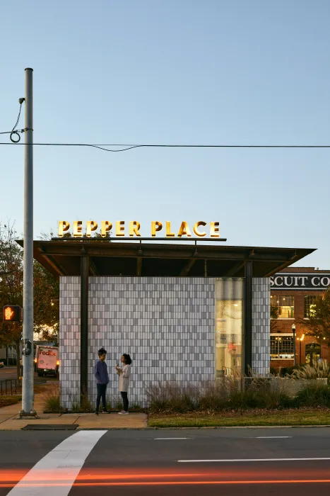The Pepper Place sign at Jeni’s Ice cream in Birmingham, Alabama