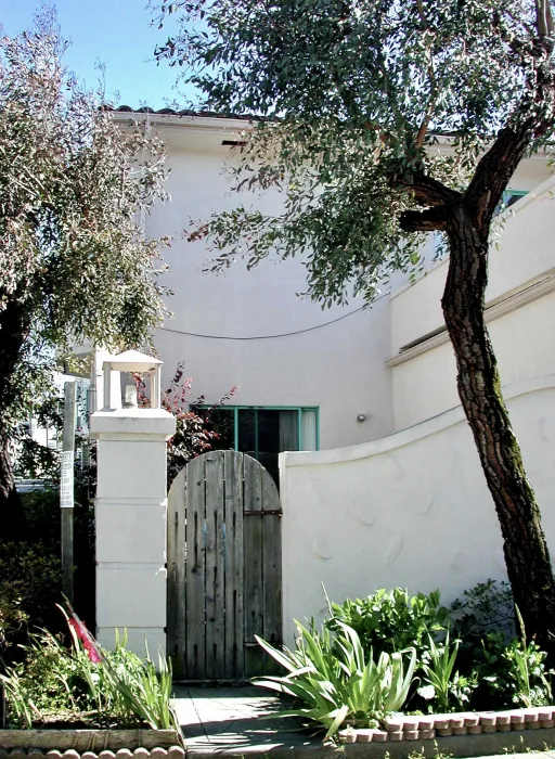 Patio gate at Holloway Terrace in San Francisco.