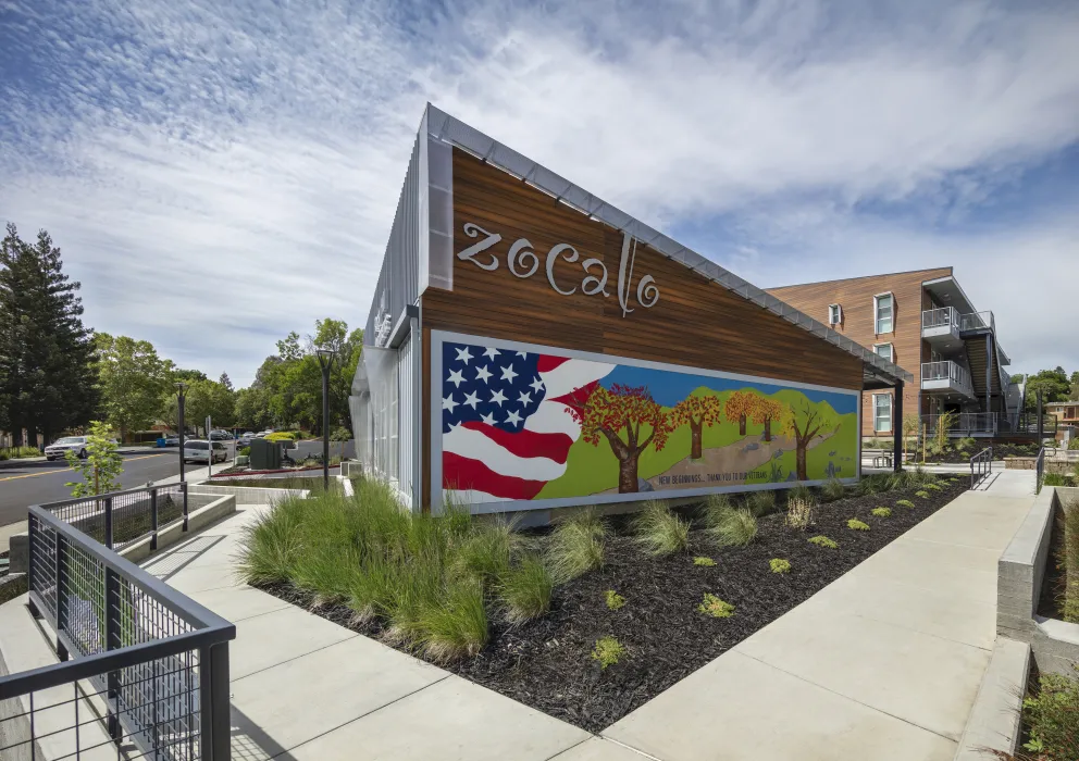 Veterans mural at Rocky Hill Veterans Housing in Vacaville, California.