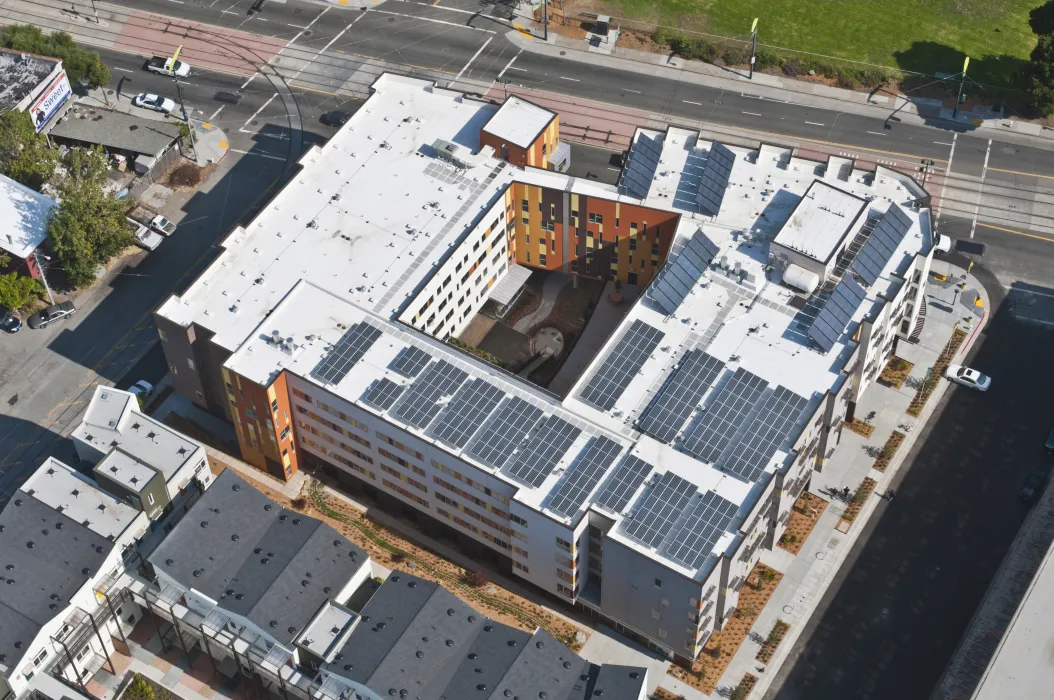 Aerial view of Armstrong Place Senior in San Francisco.