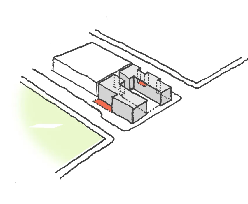 Diagram highlighting the ground floor stoops at 789 Minnesota.