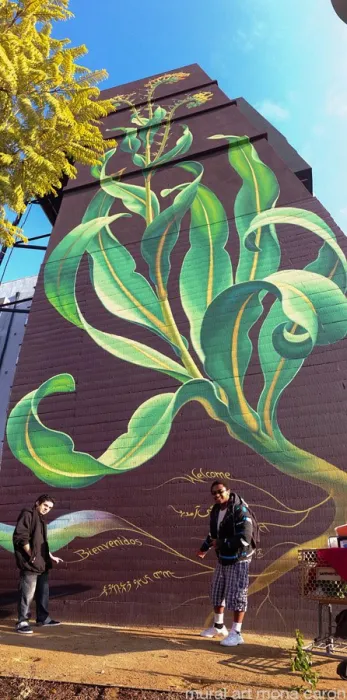 Community participation for the mural at Station Center Family Housing in Union City, Ca. 