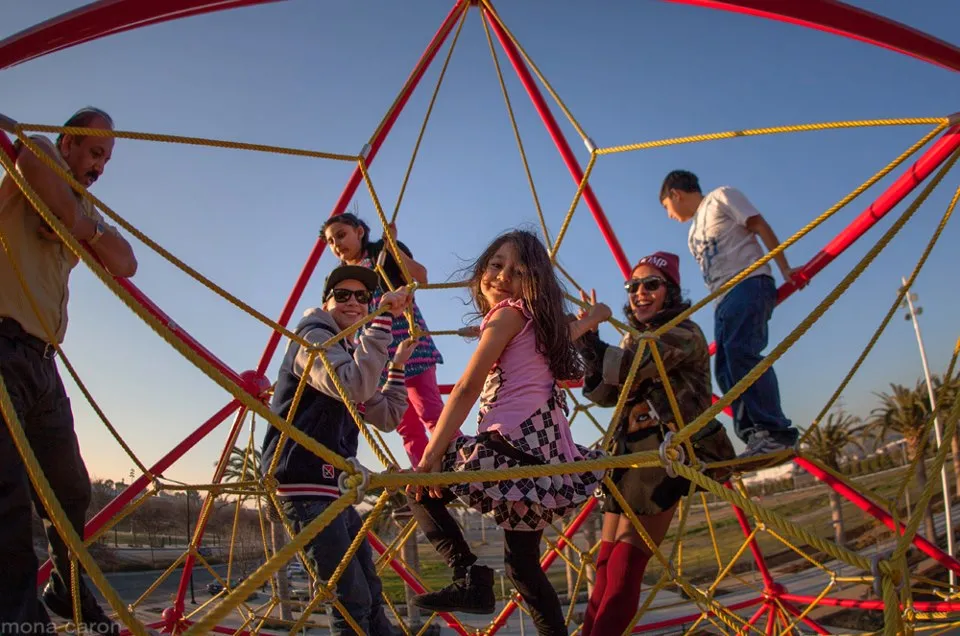 Children playing on the playground at Station Center Family Housing in Union City, Ca