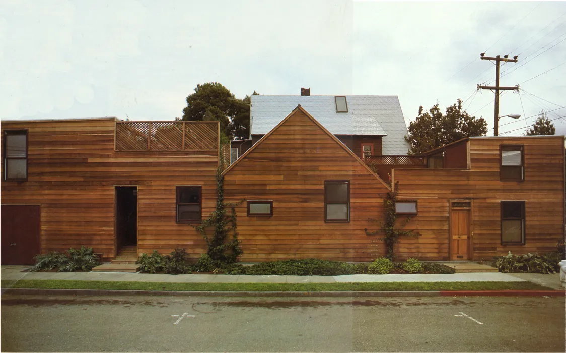 Exterior street elevation view of Spaghetti House in Berkeley, California.