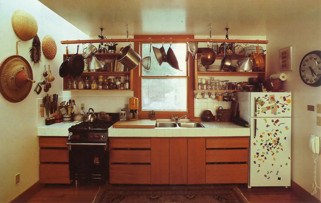 Kitchen area inside Spaghetti House in Berkeley, California.