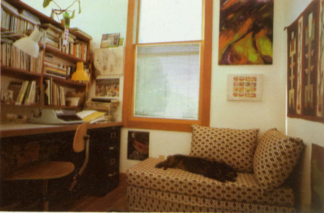 Small office area inside Spaghetti House in Berkeley, California.