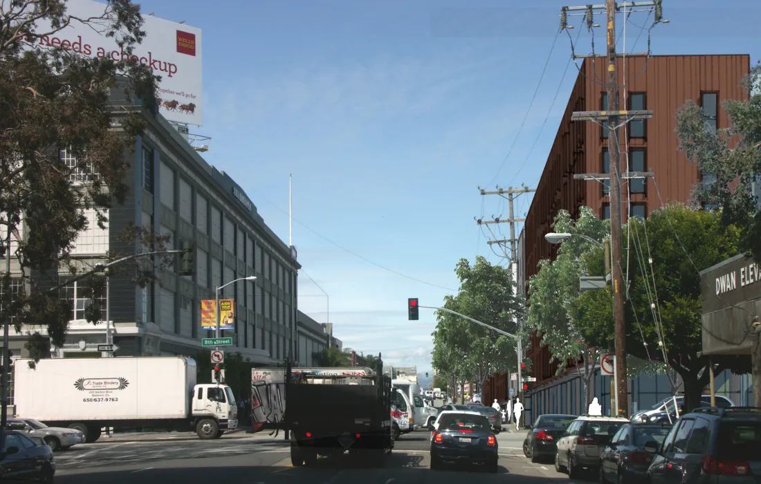 Rendering exterior of 855 Brannan in San Francisco.