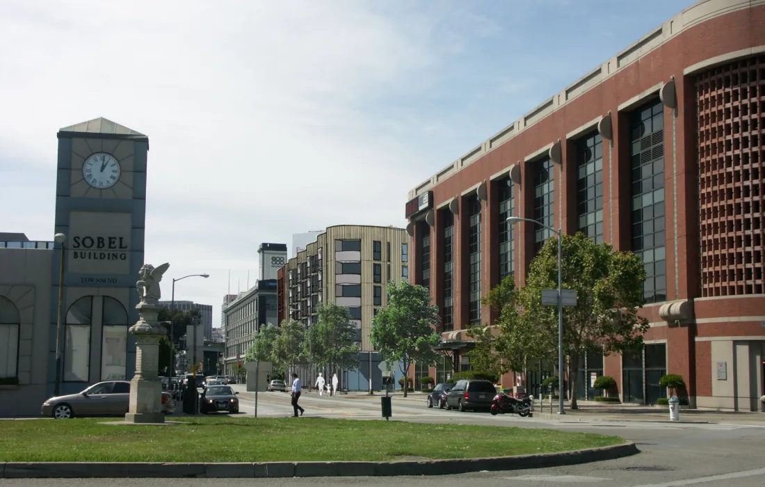 Exterior sketch of 855 Brannan in San Francisco.