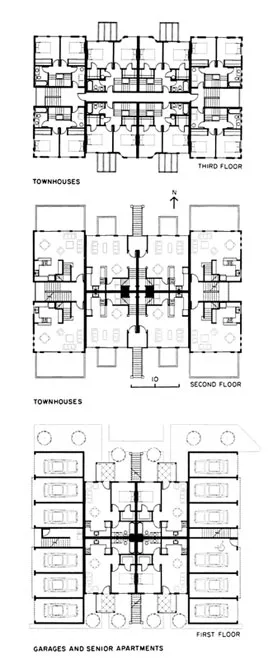 Floor plans for Meadow Court in San Mateo, California.