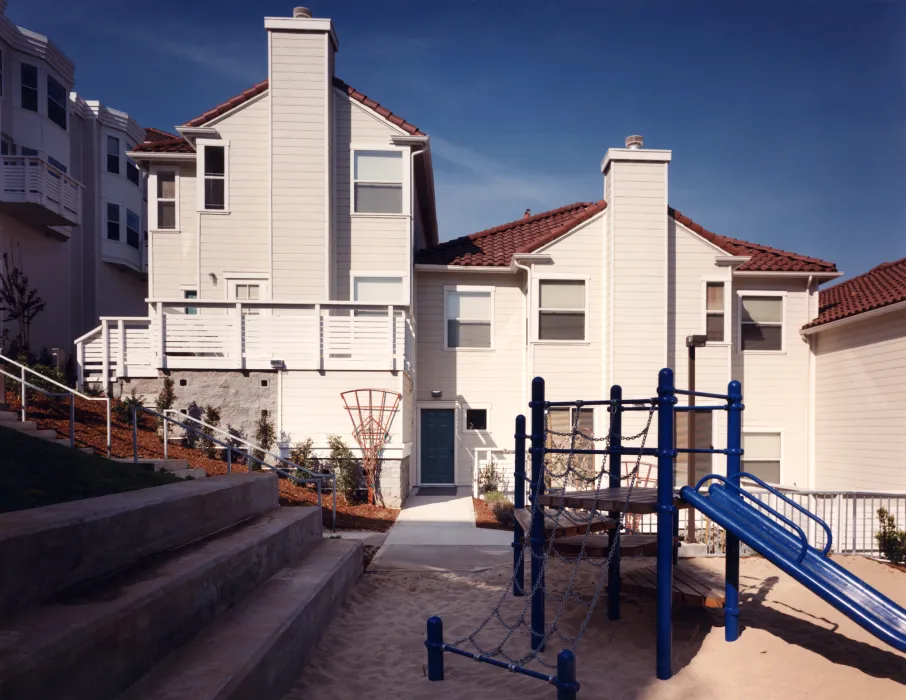 Playground surrounded by Parkview Commons in San Francisco.