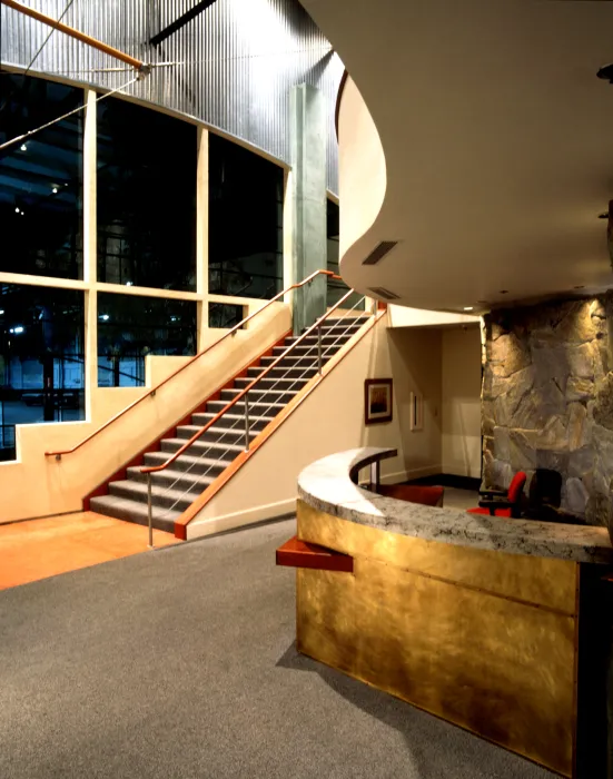 Reception area and stairs at San Francisco Bar Pilots in San Francisco.