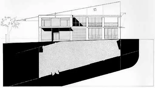 Elevation sketch for Bison Building & Brew Pub in Berkeley, California.
