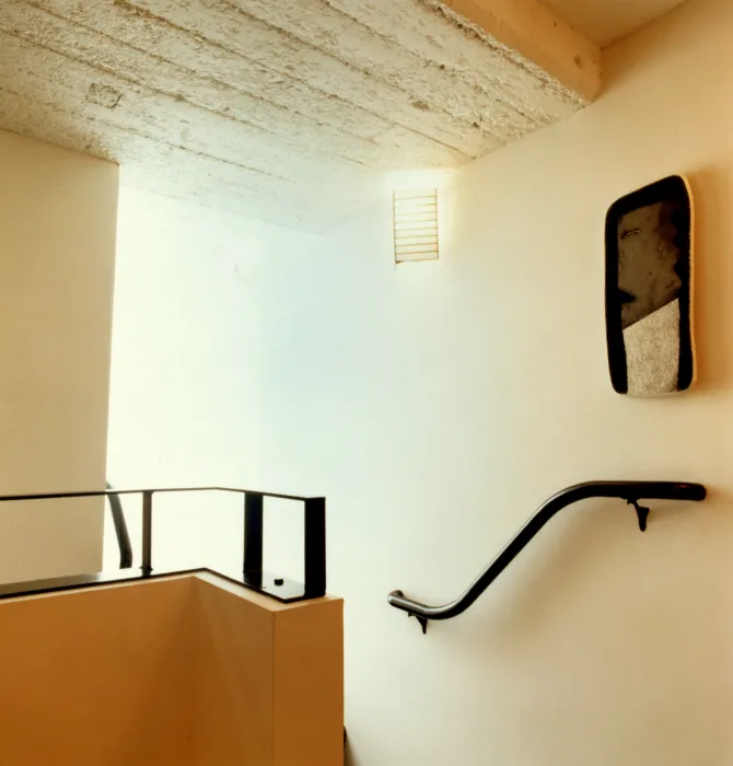 Interior detail of the stair case at 601 Fourth Street Lofts in San Francisco.