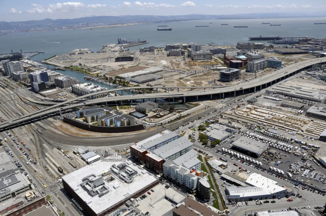 Aerial view of 888 Seventh Street in San Francisco.