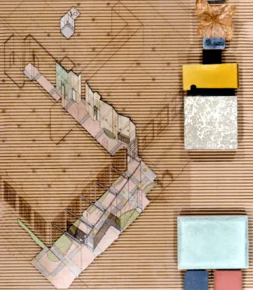 Color sketch for 355 Bryant Lofts in San Francisco.