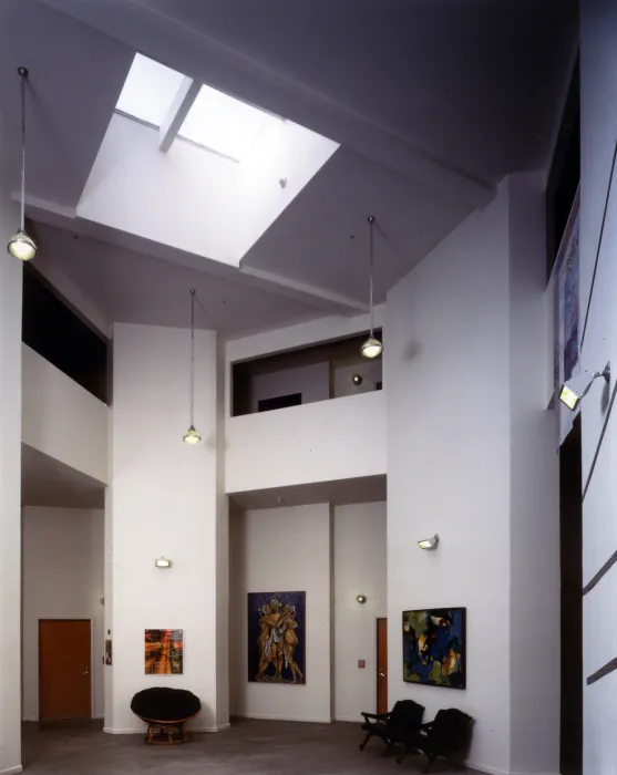 Gallery lobby inside 18th & Arkansas/g2 Lofts in San Francisco.