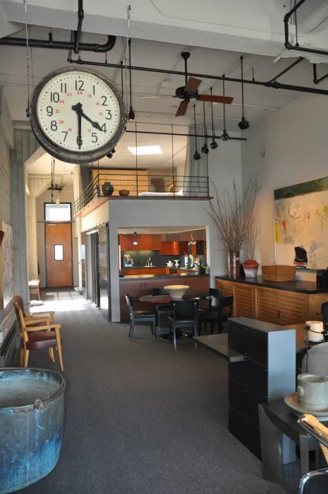 Corner loft unit in the Clock Tower Lofts in San Francisco.