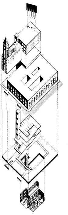 Axonometric sketch for the Clock Tower Lofts in San Francisco.