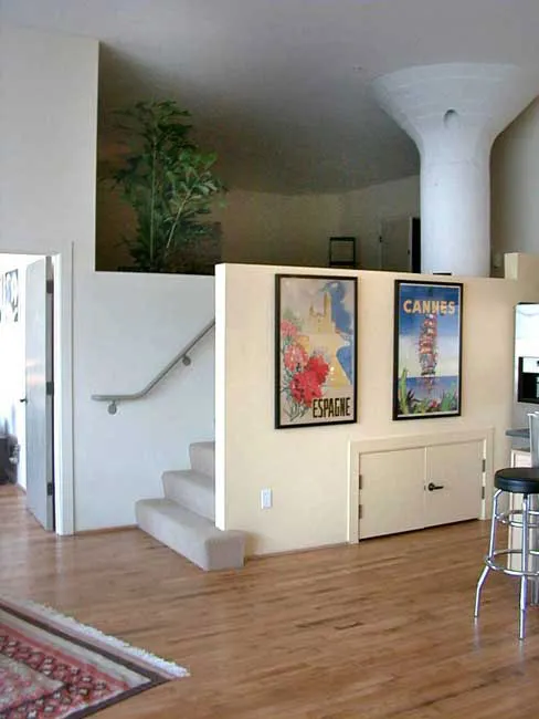 Interior view of the a unit loft area at Marquee Lofts in San Francisco.