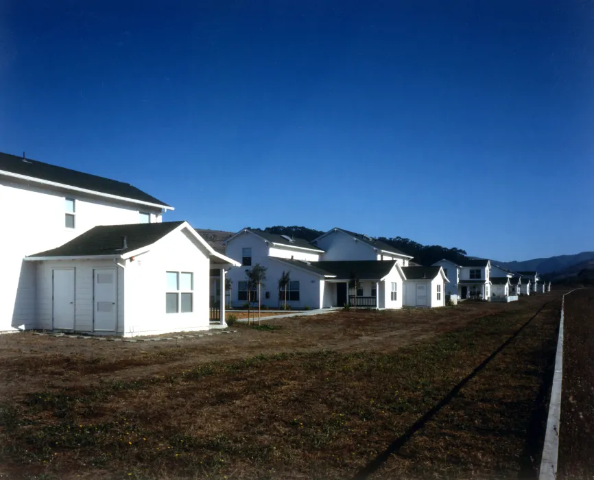 View of the townhouses at Moonridge Village in Santa Cruz, California.