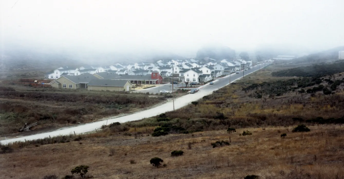 View of Moonridge Village in Santa Cruz, California from down the street.