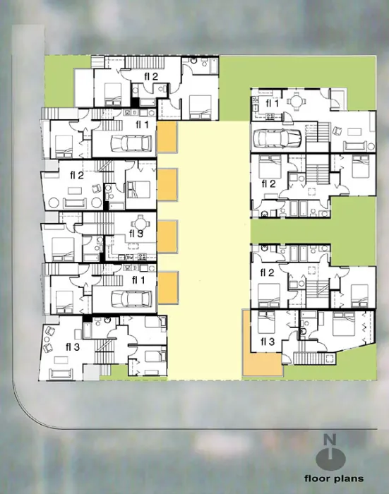 Floor plan for Bell Mews in San Francisco. 