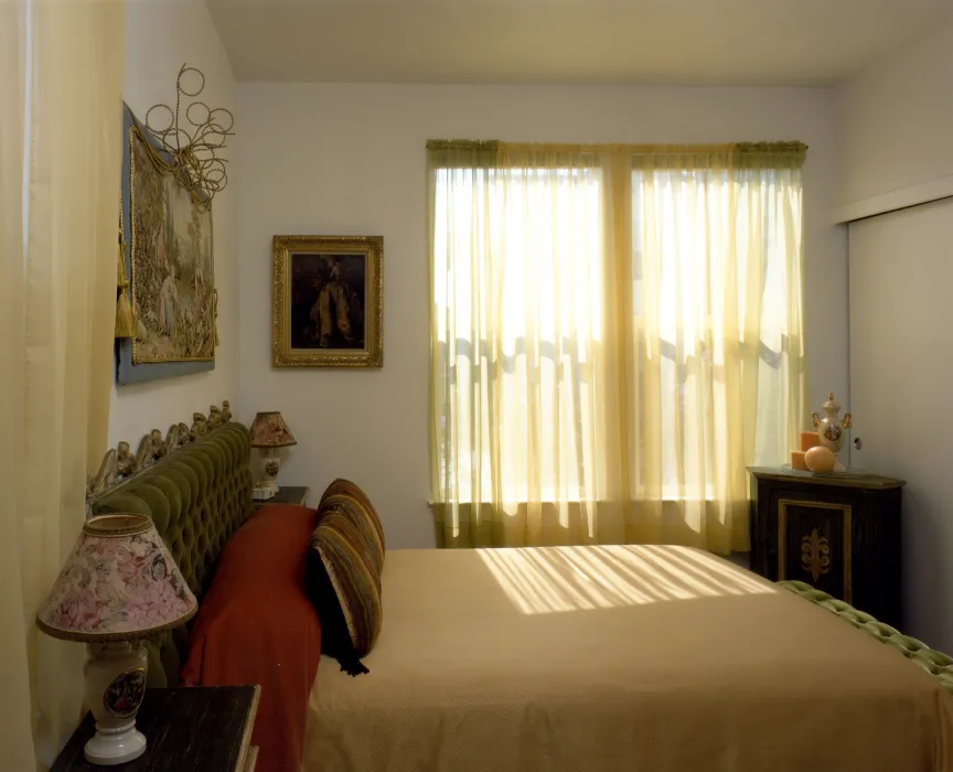 Residents bedroom at Oroysom Village in Fremont, California.