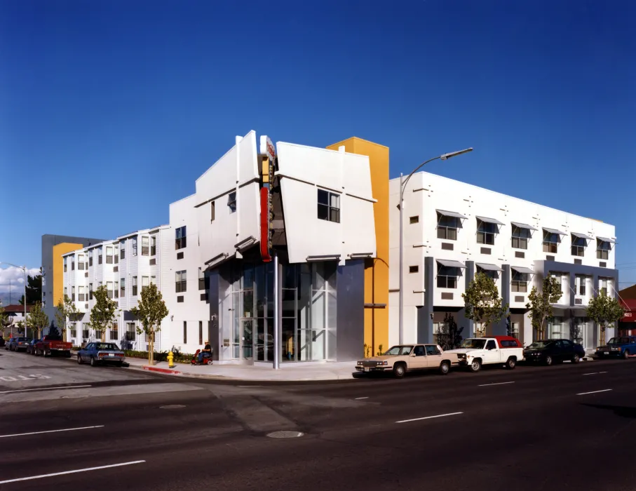 Exterior street view of Pensione Esperanza in San Jose, California.