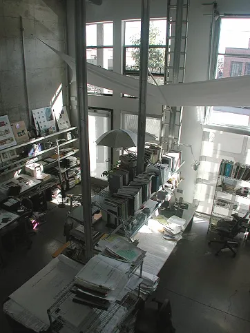 View of one of the live/work lofts at 1500 Park Avenue Lofts in Emeryville, California.