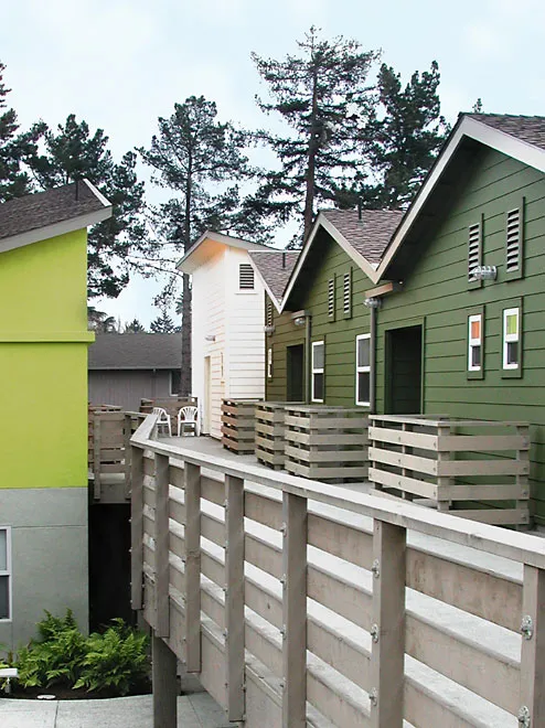 Balconies at Stoney Pine Villa in Sunnyvale, California.