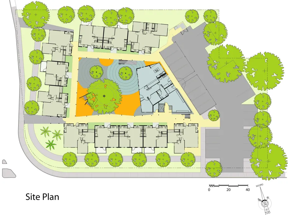 Site plan for Stoney Pine Villa in Sunnyvale, California.