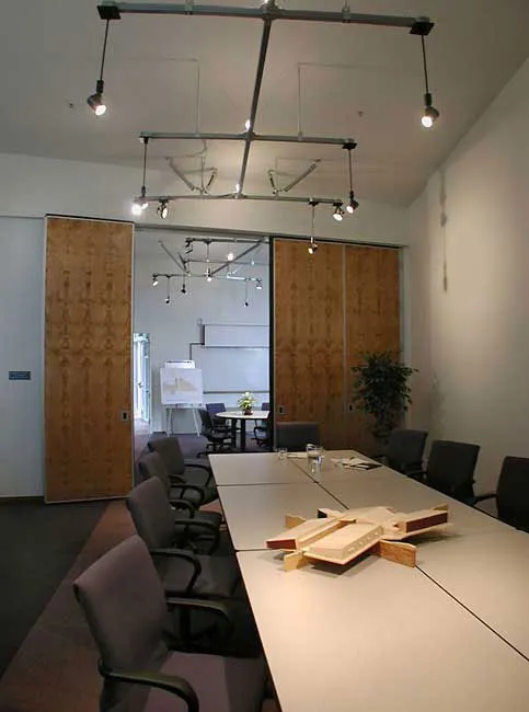 Meeting area inside UCMBEST in Marina, California.