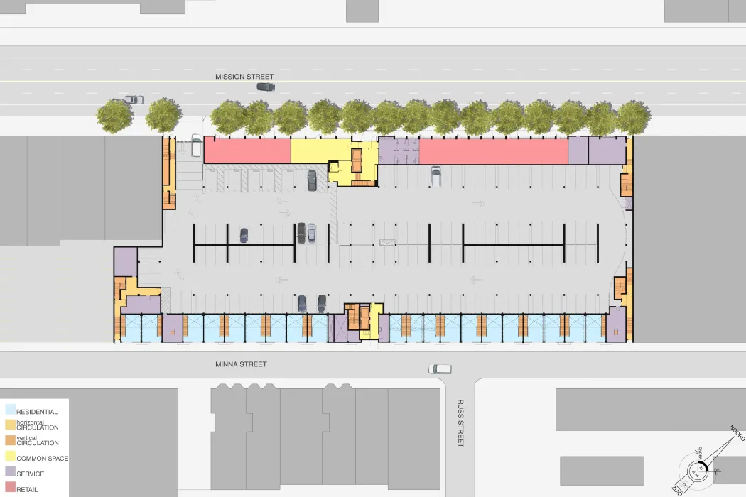 Site plan for SOMA Residences in San Francisco.