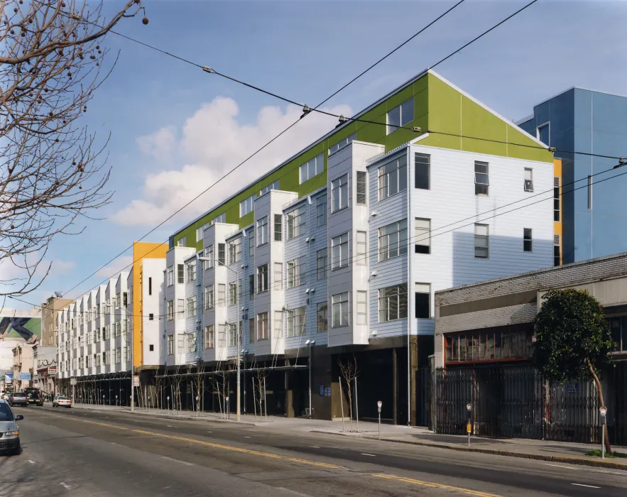 Exterior street view of SOMA Residences in San Francisco.