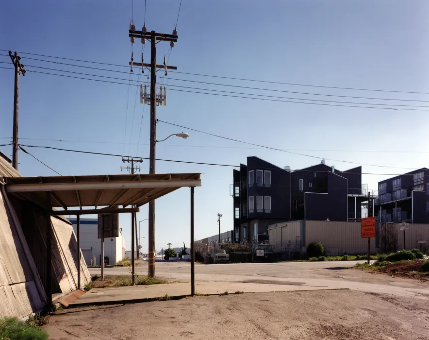 Exterior northeastern view of Indiana Industrial Lofts in San Francisco.