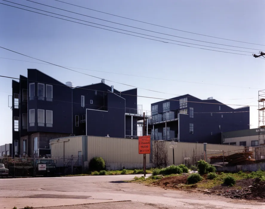 Exterior view of Indiana Industrial Lofts in San Francisco.