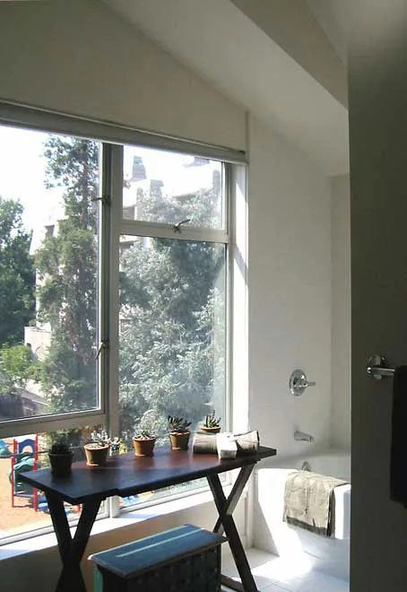 Bathroom inside a unit at Iron Horse Lofts in Walnut Creek, California.