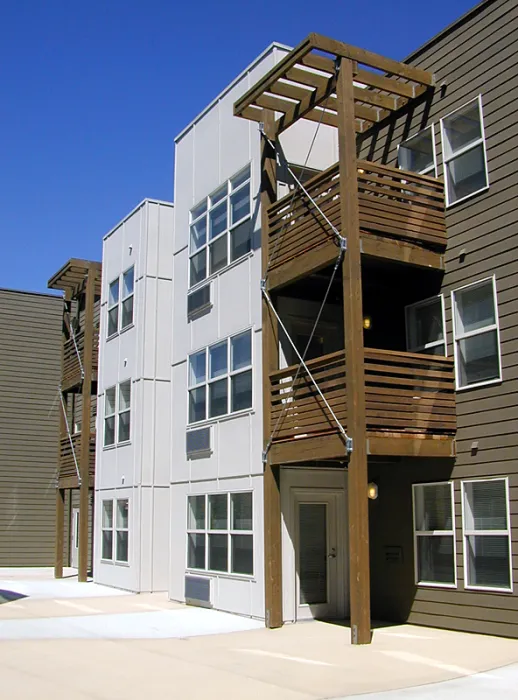 Interior courtyard at Coggins Square in Walnut Creek, California.