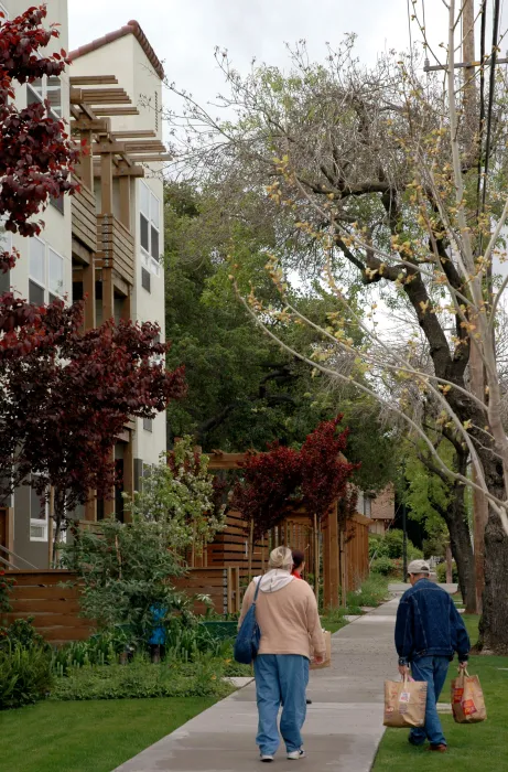 Sidewalk adjacent to Mabuhay Court in San Jose, Ca.