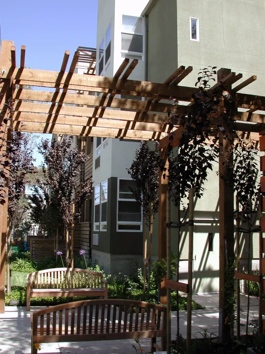 Courtyard at Mabuhay Court in San Jose, Ca.