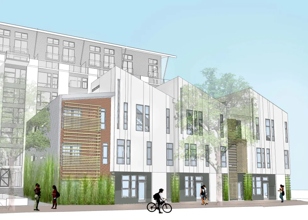 Exterior rendering for Capitol Lofts.