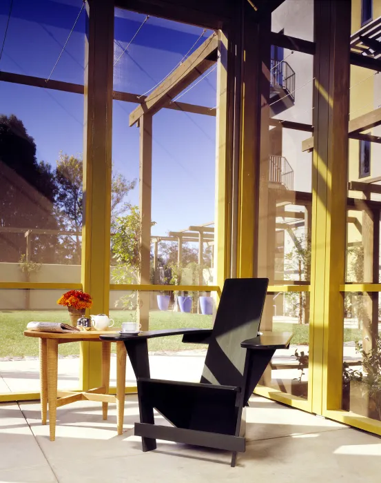 Screen porch at Hotel Healdsburg in Healdsburg, Ca.