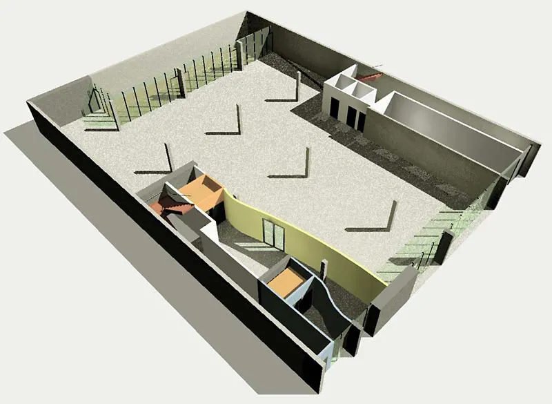 3D diagram of the garage plan for 370 Townsend Street.