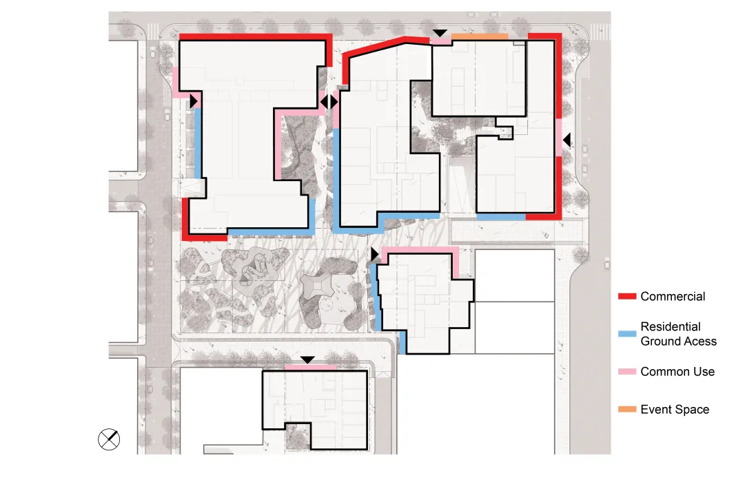 Diagram of active edges for Brady Block development in San Francisco.