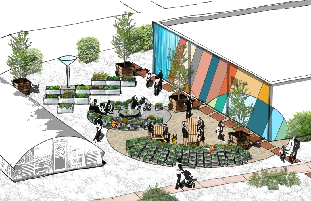 Rendering of Gather Garden in San Francisco.